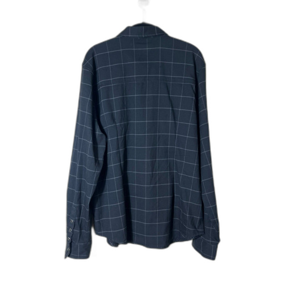 Scott James Black Plaid Flannel Faux Leather Flip Cuff Large England Modern Prep - Picture 4 of 12